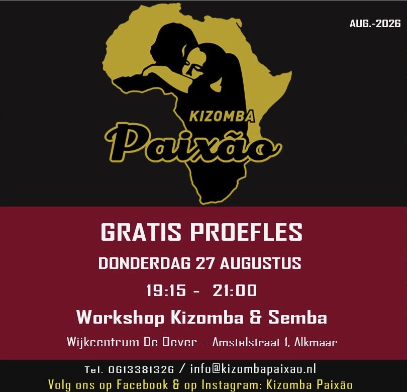 Kizomba Paixão proefles augustus 2026